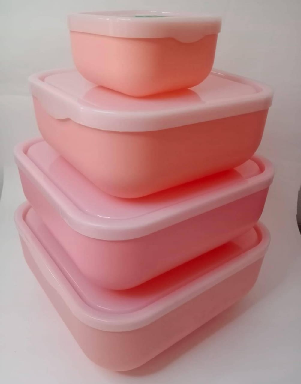 Set of four food storage box containers